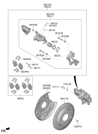 58390O1200-Bracket, l. outer