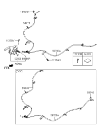 597601R000-Cable assy-parking brake, lh