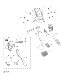 10732874-Pedal assy-clutch