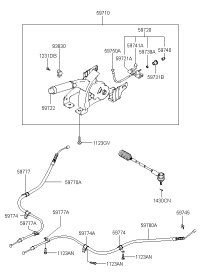 597602C310-Cable assy-parking brake, lh