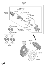 58210R9000-Brake assy-rr wheel, lh