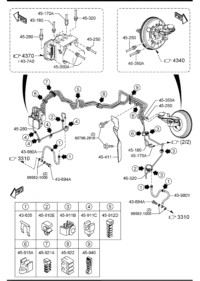 GW6W45280-HOSE-BRAKE FRONT,RH