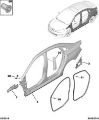 9676568480-Weatherstrip, door frame