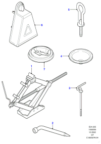 93BB1448FC-Bolt-spare tire mounting