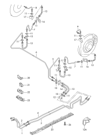 3D0611775J-HOSE-BRAKE RR