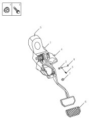 4076004300-PEDAL ASSY BRAKE W/BRACKET