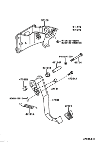 4710160270-PEDAL SUB-ASSY, BRAKE
