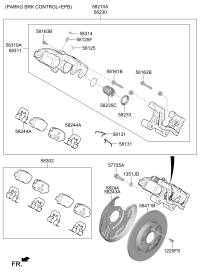 58311S6A20-CALIPER KIT-RR BRAKE,RH