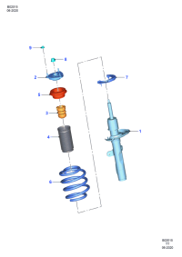 GK2918045AC-SHOCK ABSORBER FRONT LH/L538