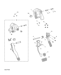 10347403-Bracket, brake & accelerator pedal