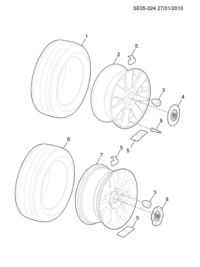 5499893-Wheel, spare 16X7