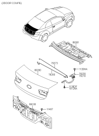 792101M200-HINGE ASSY-TRUNK LID LH