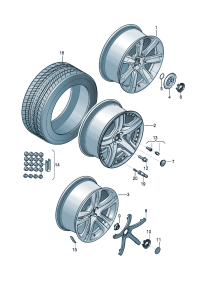 3W0601025CS-Wheel rim-aluminium alloy