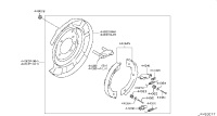 D40601LA6A-SHOE SET-PARKING BRAKE