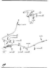 GJ6A44010C-Knob, parking brake