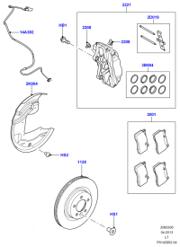 SDB000622-BRAKE DISC LR/RR SPORT/L320