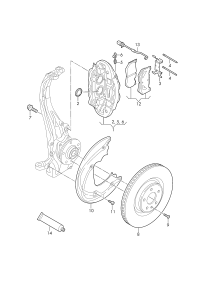 80A698151B-BRAKE PAD FRT-GOLF VII