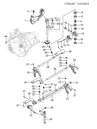 96451328-Bracket, clutch cable