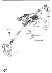 CC2932AM0C-COLUMN ASSY-STEERING