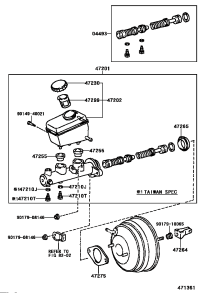 0449353010-CYLINDER KIT, BRAKE MASTER
