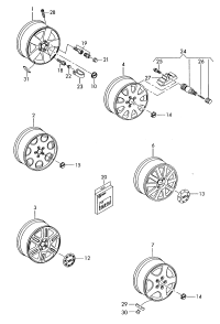 4B0601165C-WHEEL CAP-AUDI-Q7/TOUAREG