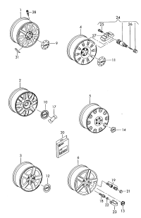 4B0601165N-WHEEL CAP-AUDI-Q7/TOUAREG