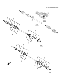 93743414-Kit, front wheel drive shaft 3way joint repair (incl 2)