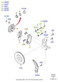 3W1Z1125AA-BRAKE DISC LR/RR SPORT/L320