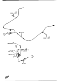 BS1A44400-Cable, parking brake