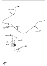 BS1A44400A-Cable, parking brake