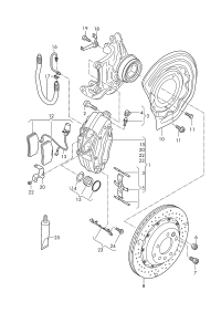 4L0615437A-FRONT BRAKE PAD SENSOR