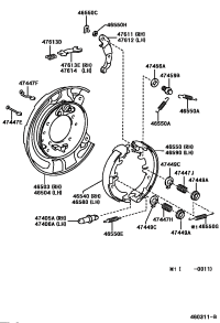 9090506072-SPRING, TENSION, NO.3(FOR PARKING BRAKE SHOE RETURN)