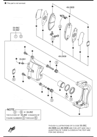 B6YS3328ZA-PAD SUB SET,FRT CALIPER