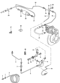 191611994K-Tube, brake, rolled, pull out length: