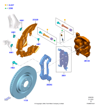 L1MZ2001E-PAD SUB SET,FRT CALIPER