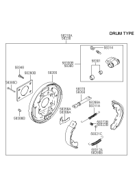 582303K100-BRAKE ASSY-RR WHEEL,RH