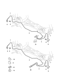 1K0614742L-Pipe, brake from attachment to hose