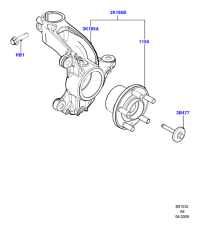 6G912C300AAB-WHEEL HUB REAR-EVOQUE
