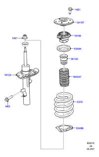 6G913K099ABB-Bearing-front suspension strut