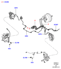 3W1Z2078AA-BRAKE HOSE-LR(L359/L538)