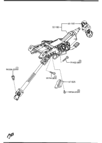 BS1A3210X-COLUMN ASSY-STEERING