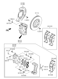 58101C5A70-PAD KIT-FR DISC BRAKE