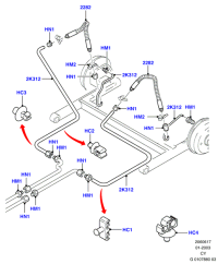 XS612282AA-BRAKE HOSE-LR(L359/L538)