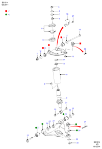 EB3C3084B1C-Rh/arm assy-fr susp/upr