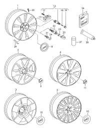 8E0601025AE-Wheel rim for winter tire colour code: