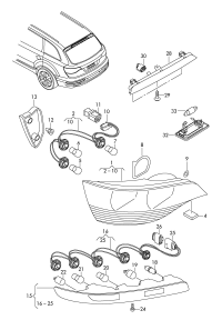 L8RD945093A-LED brake signal lamp, turn lamp, tail lamp and back-up lamp