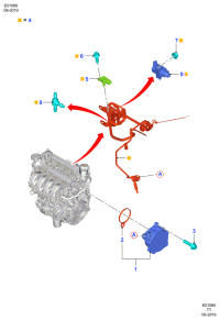 GK2E9S468AE-HOSE-OIL RETURN PIPE