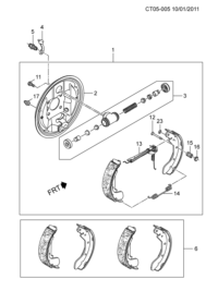 96473228-Kit, rear shoe repair (incl. 6)