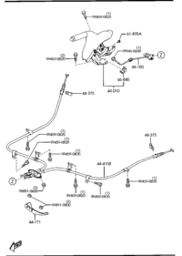GV7D44410A-Cable, parking brake