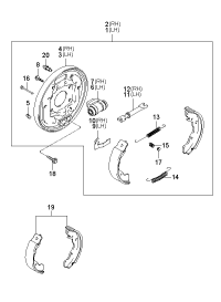 583102E000-DRUM BRAKE ASSY-RR LH